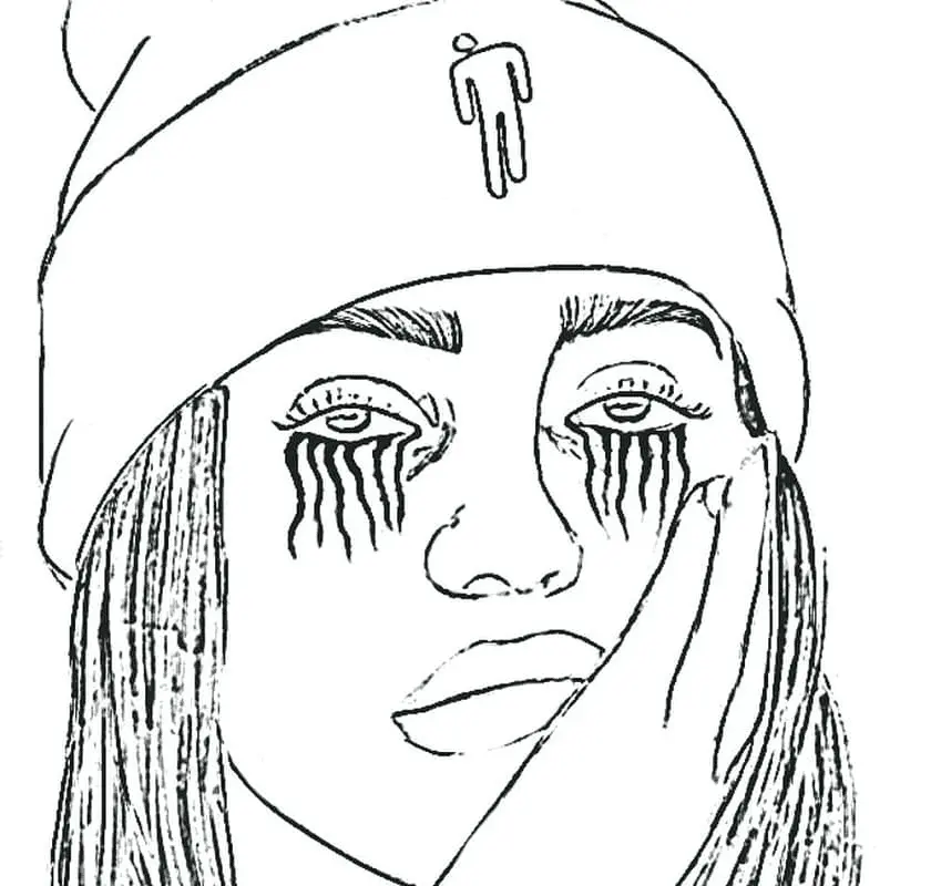 Billie Eilish Coloring Pages 4