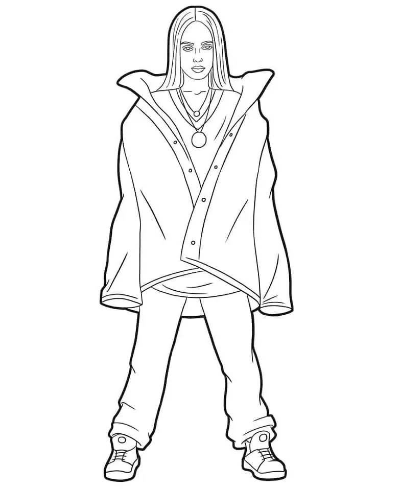Billie Eilish Coloring Pages 45