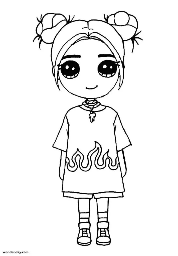 Billie Eilish Coloring Pages 7