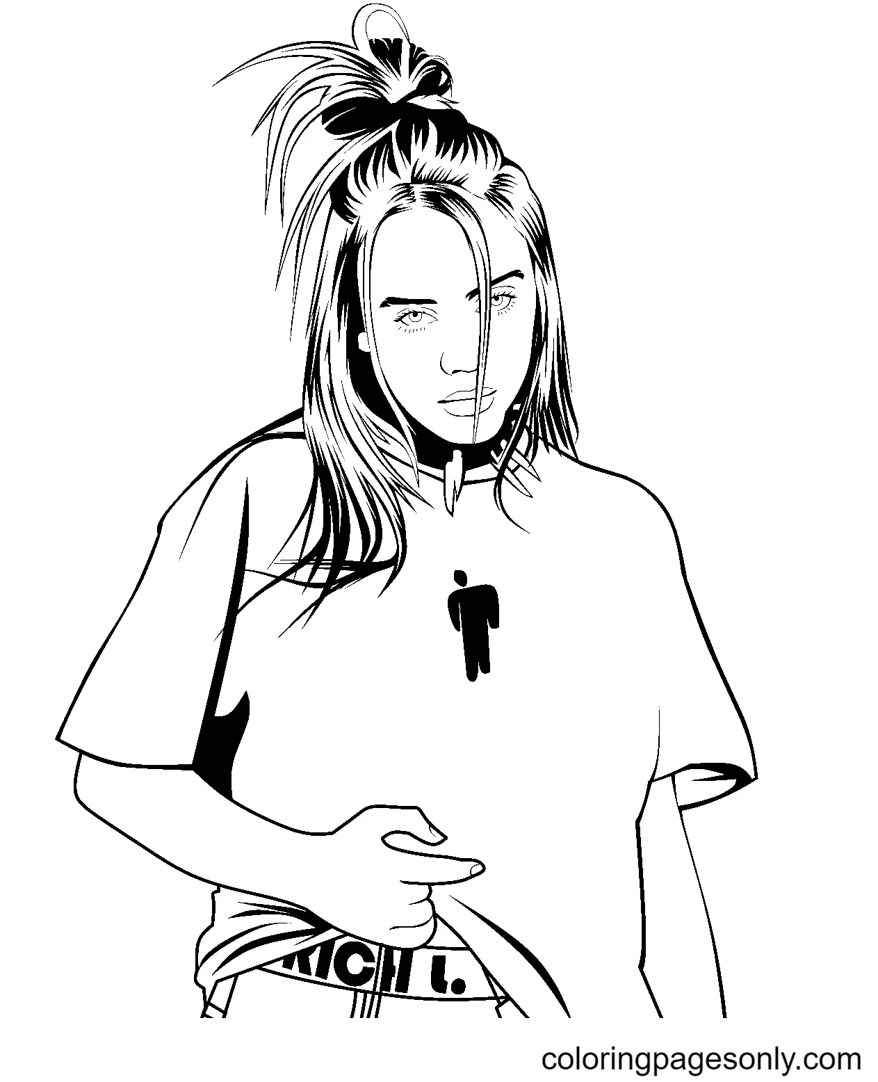 Billie Eilish Coloring Pages 8