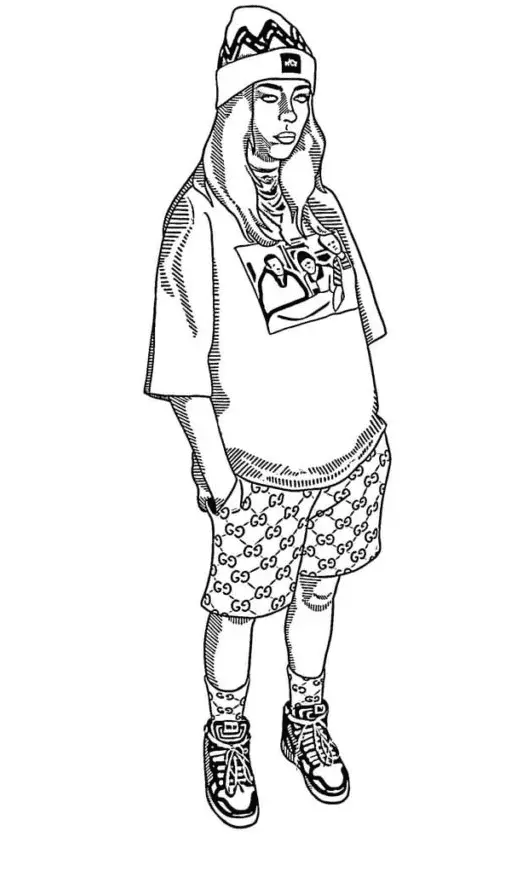 Billie Eilish Coloring Pages 9