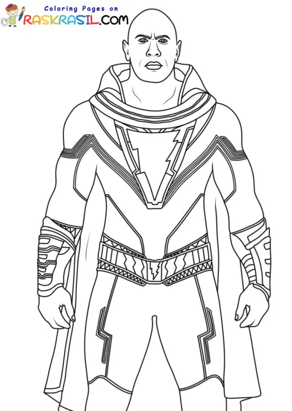 Black Adam Coloring Pages 1