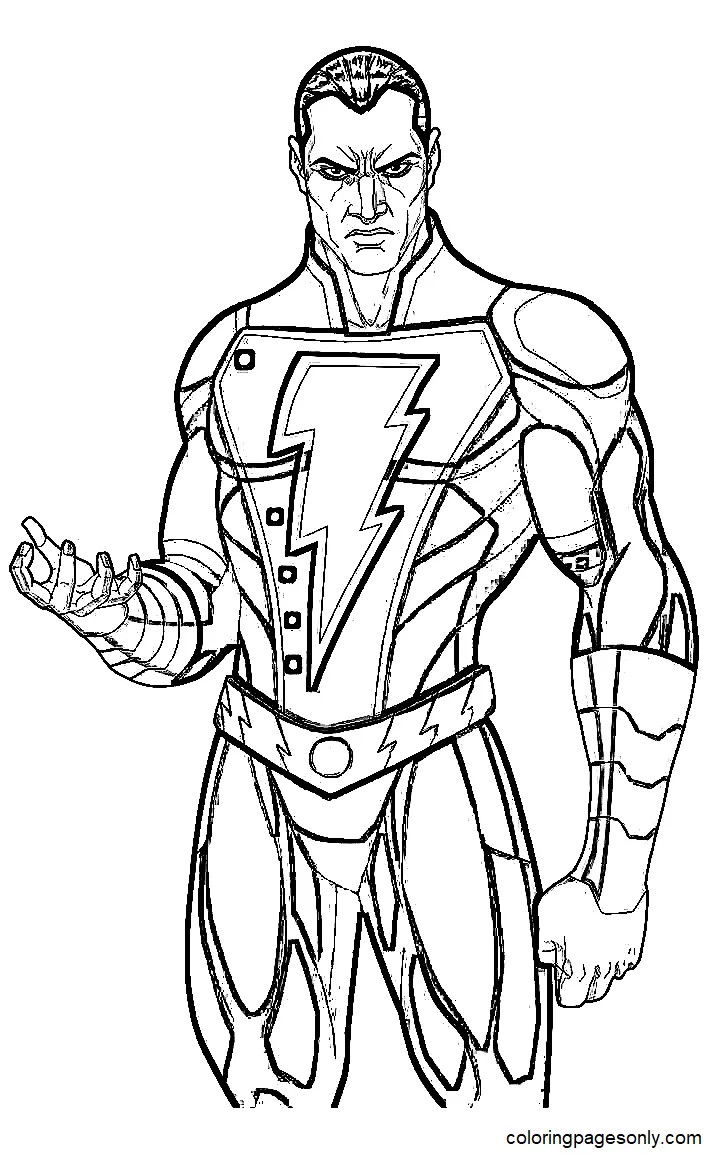 Black Adam Coloring Pages 11