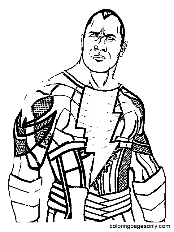 Black Adam Coloring Pages 12