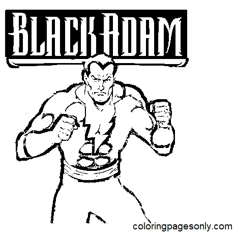 Black Adam Coloring Pages 23