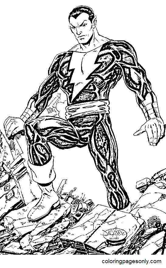 Black Adam Coloring Pages 25