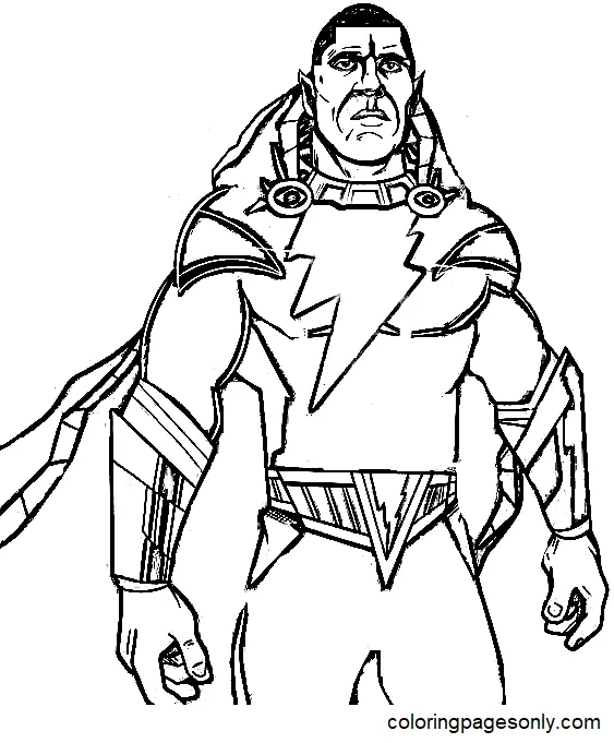 Black Adam Coloring Pages 27