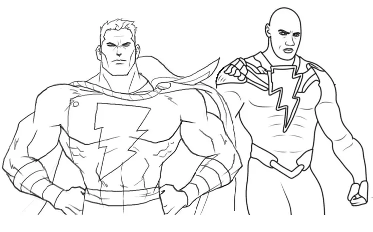 Black Adam Coloring Pages 5