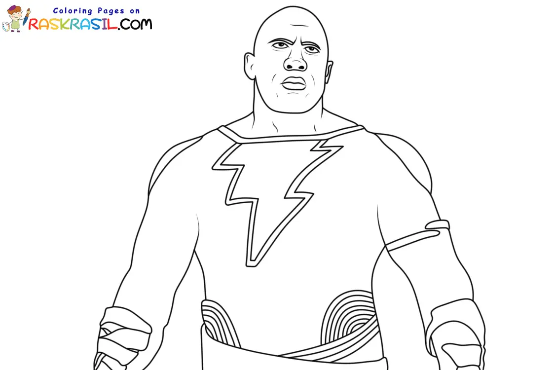 Black Adam Coloring Pages 6