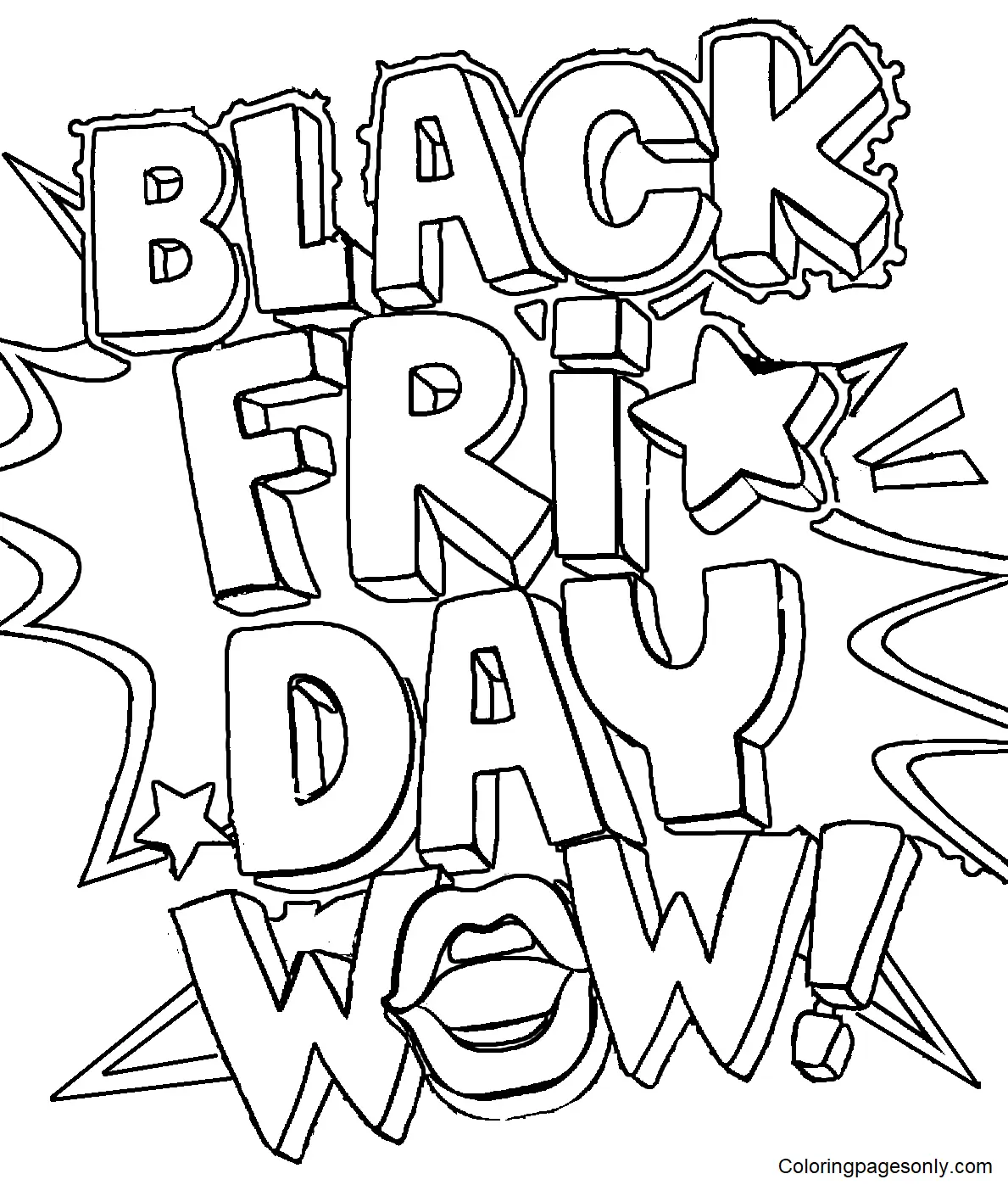 Viernes Negro Para Colorear 5