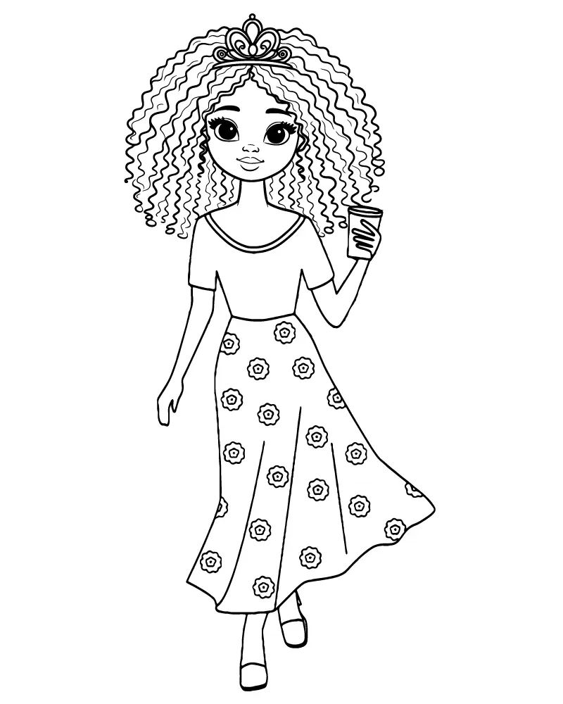 Desenhos de meninas negras Para Colorir