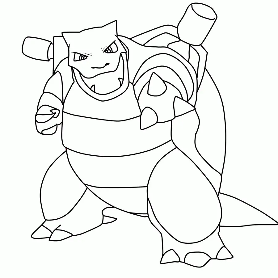 Blastoise Coloring Pages 4