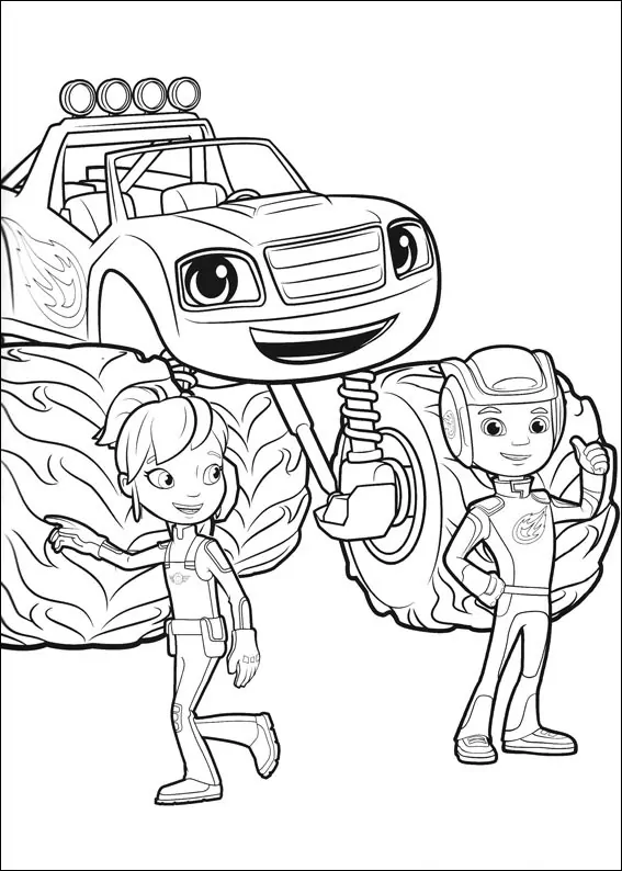 Blaze Y Monster Machines Para Colorear 13