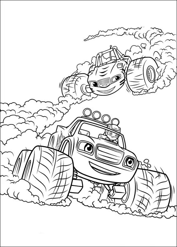 Blaze Y Monster Machines Para Colorear 3