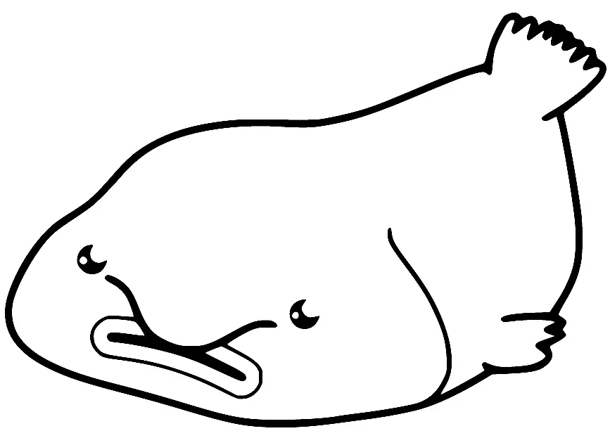Blobfish Para Colorear 14