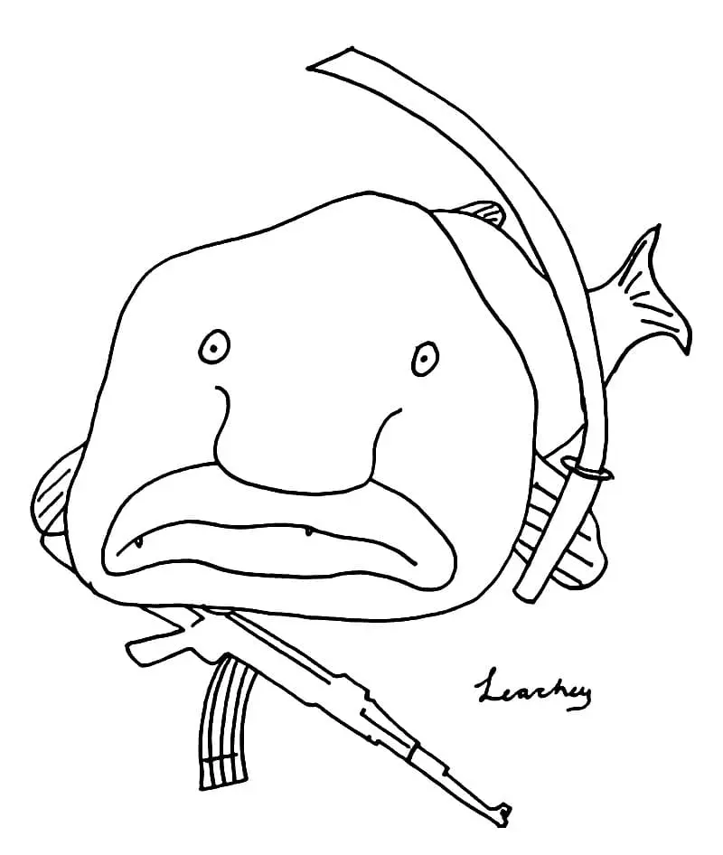 Blobfish Para Colorear 15