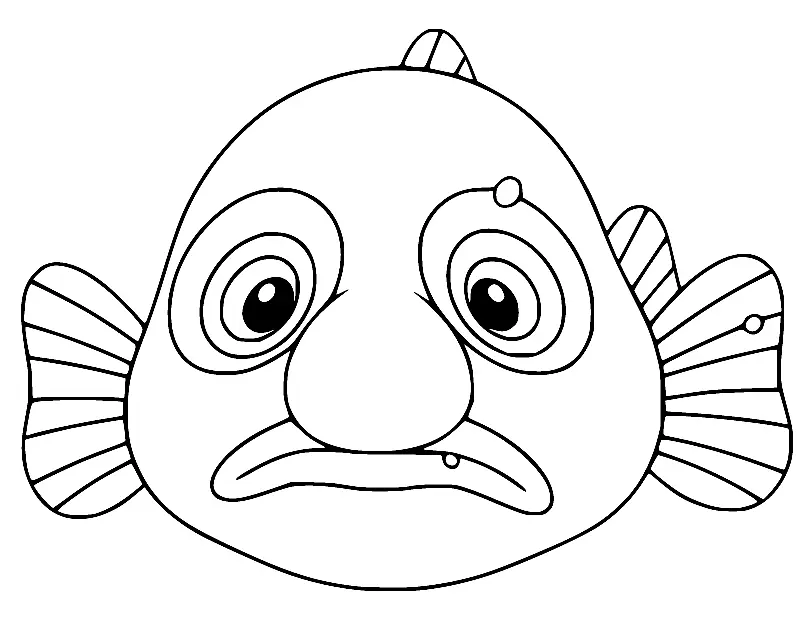 Blobfish Para Colorear 8