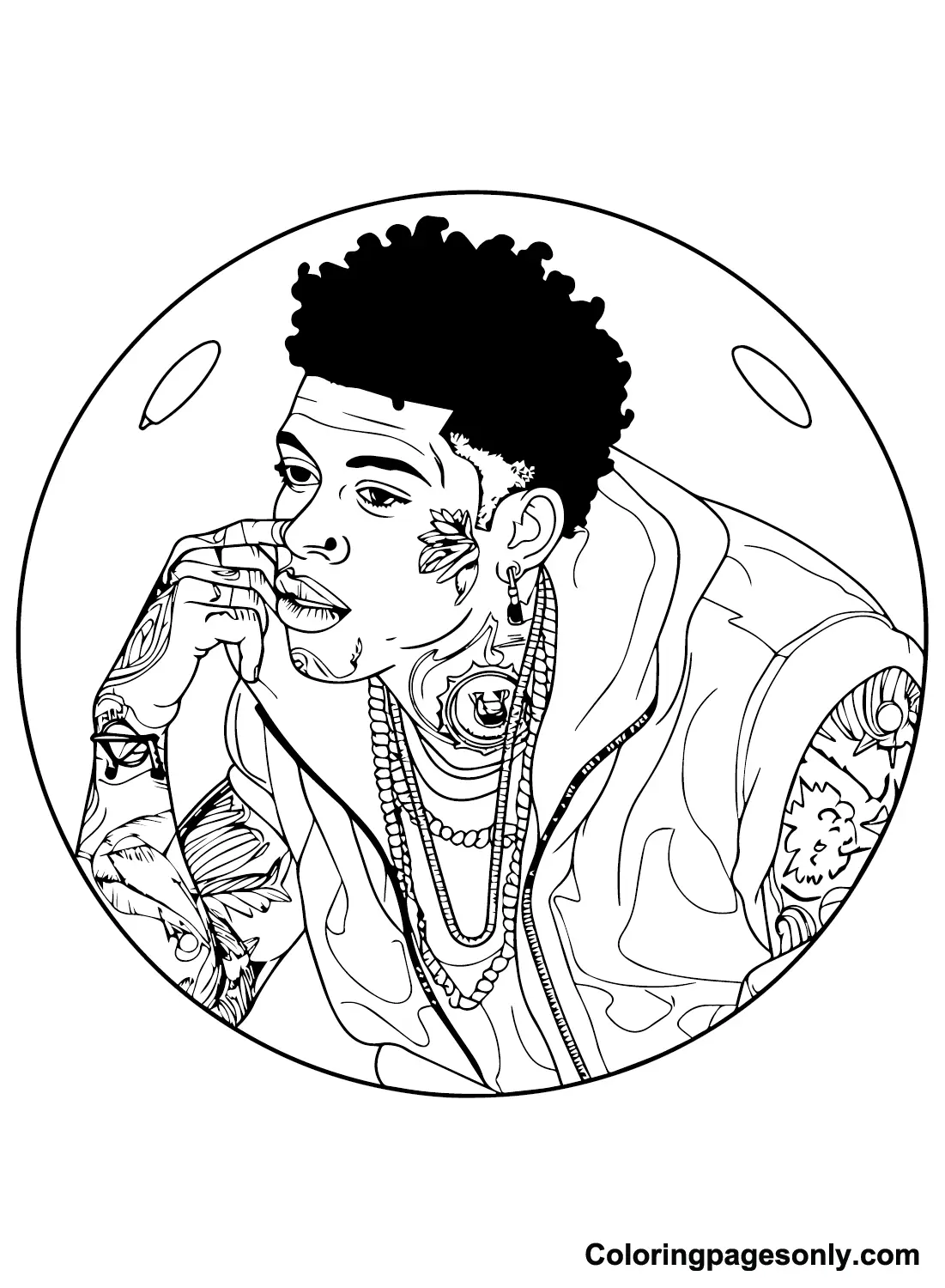 Blueface Coloring Pages 4