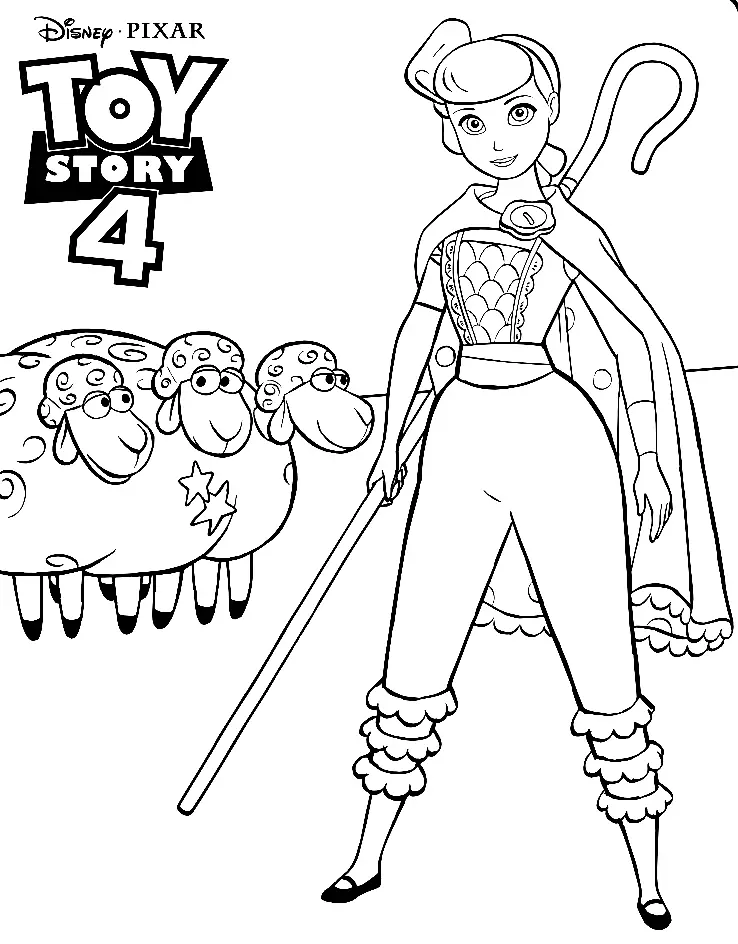 Bo Peep Coloring Pages 1