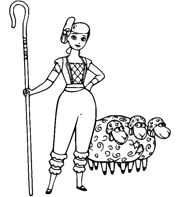 Bo Peep Coloring Pages 9