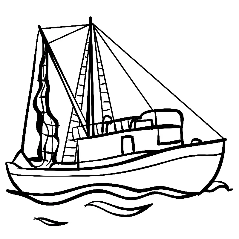Boat Coloring Pages 10