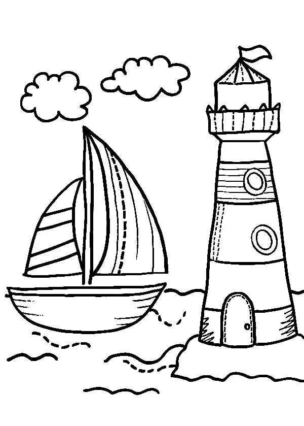 Boat Coloring Pages 2
