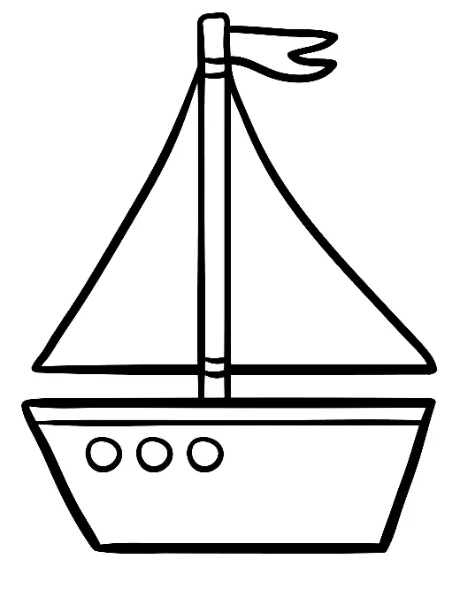 Boat Coloring Pages 4