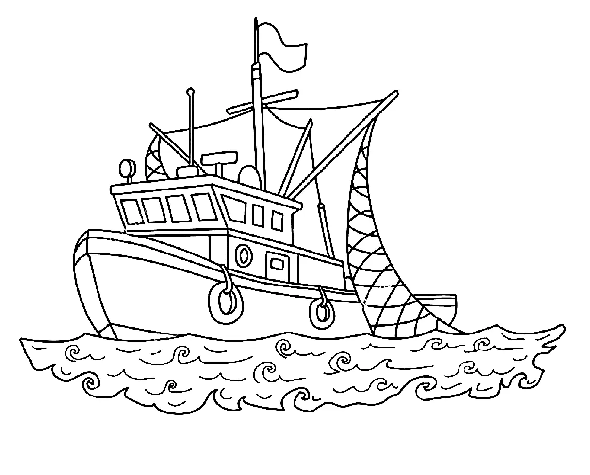Boat Coloring Pages 6