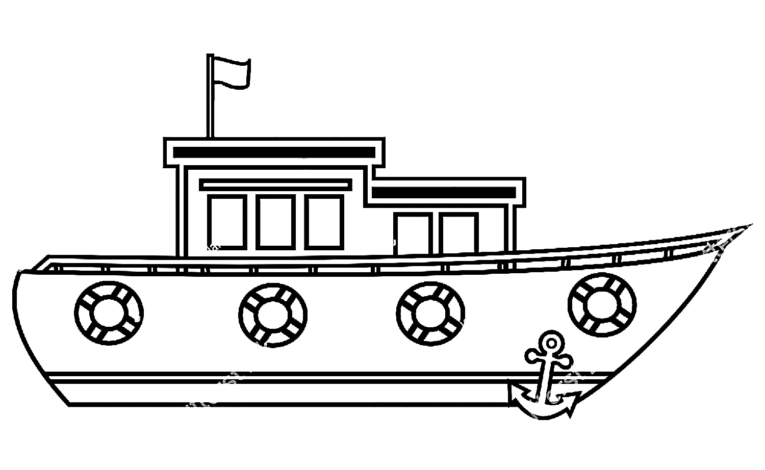 Boat Coloring Pages 7