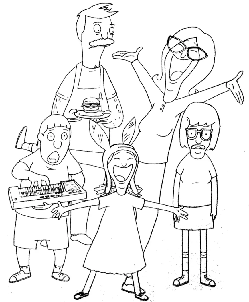 Bob's Burgers Ausmalbilder 4