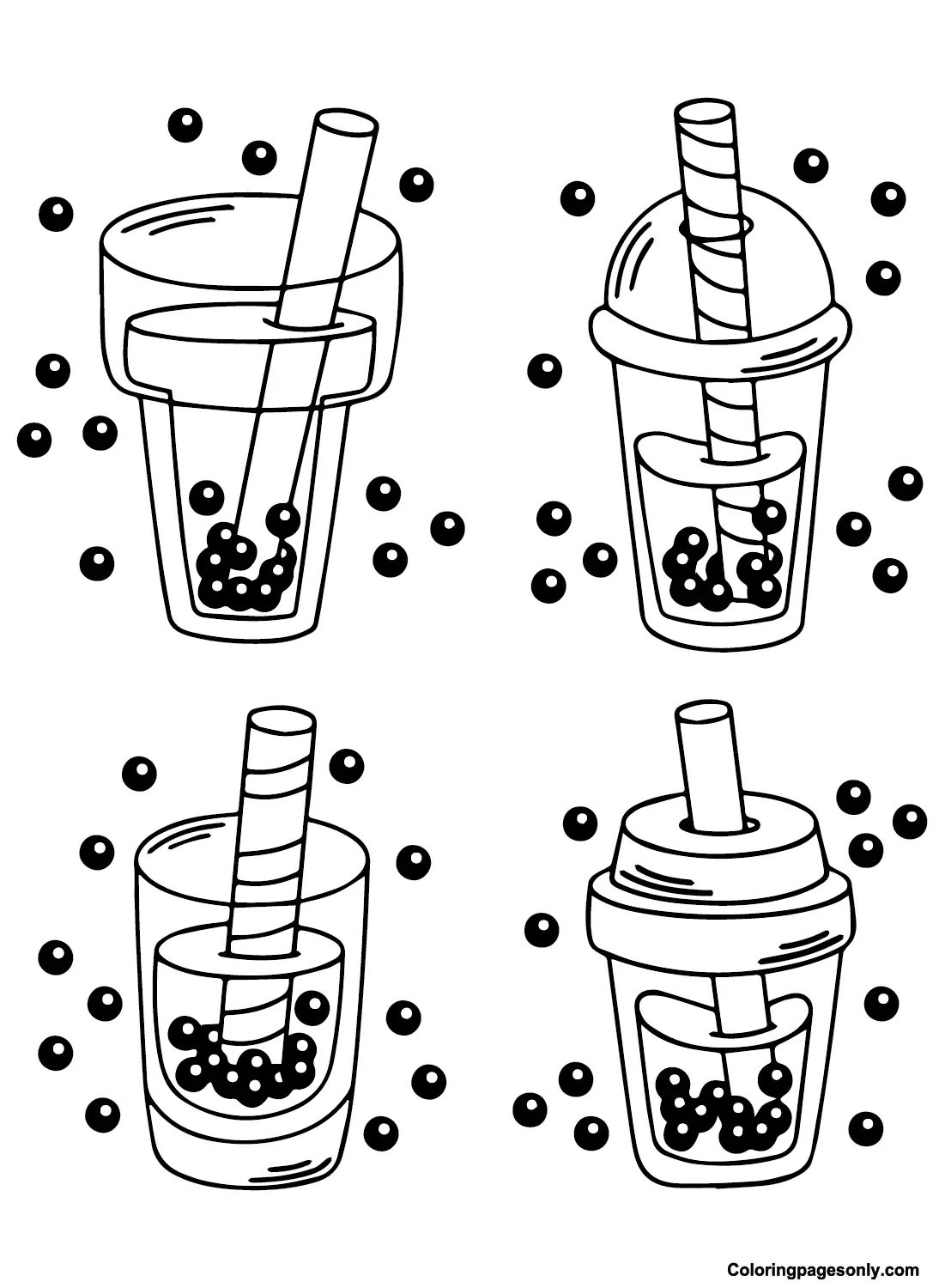 Boba Tea Ausmalbilder 15