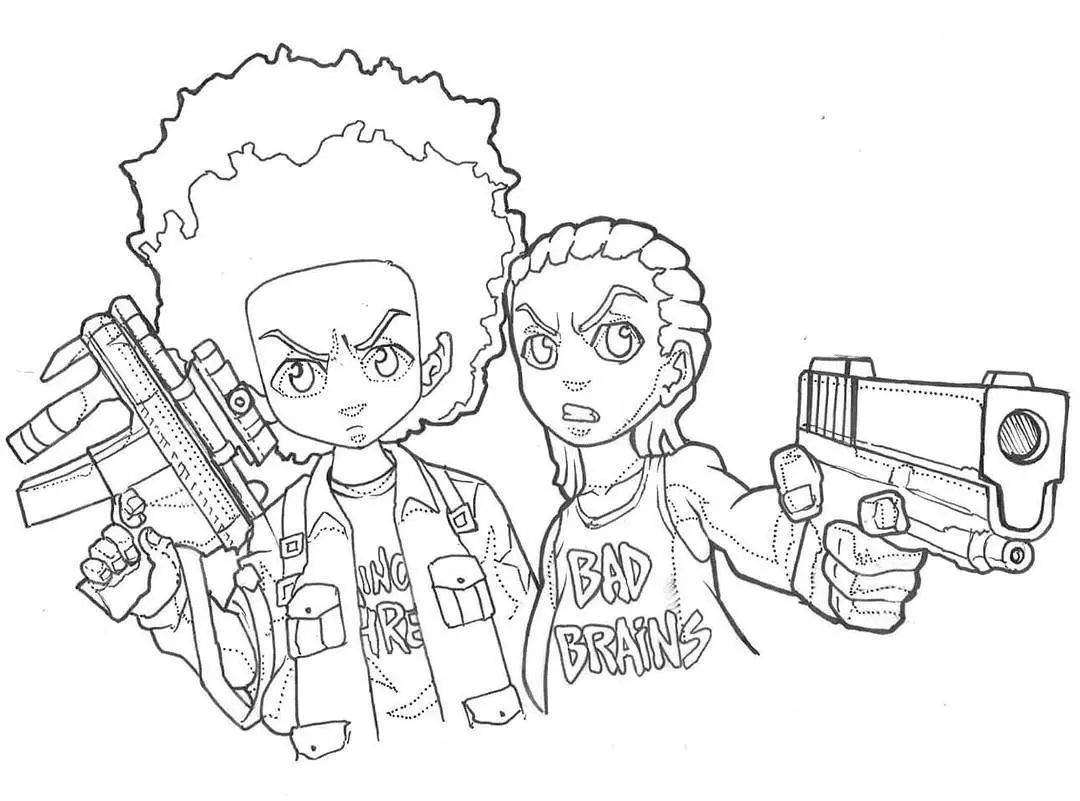 Boondocks Ausmalbilder 1
