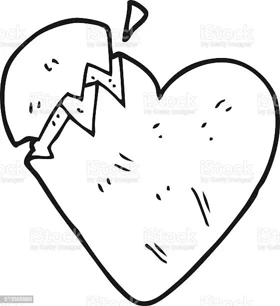 Broken Hearts Coloring Pages