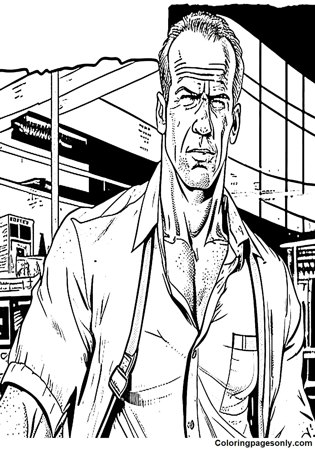 Bruce Willis Coloring Pages 6