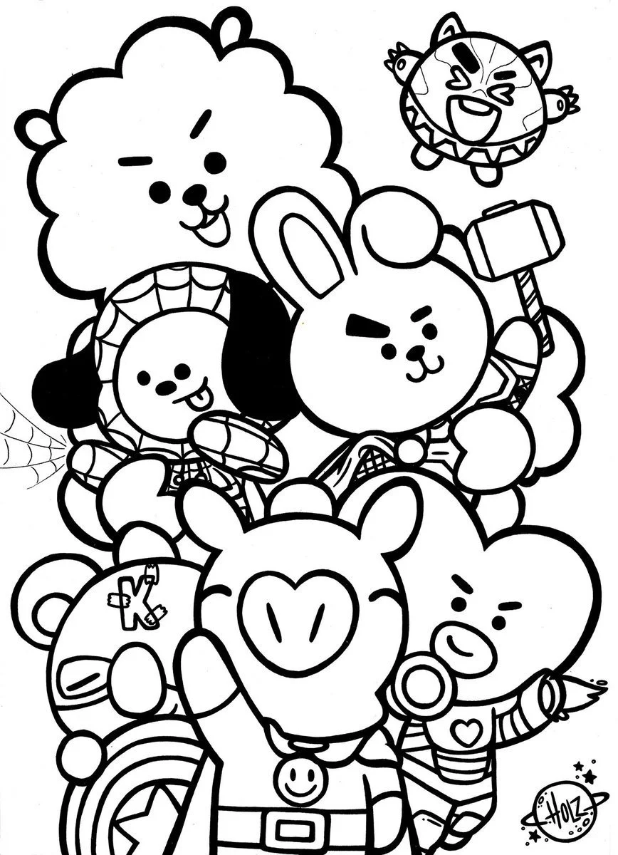 Bt21 Para Colorear 9