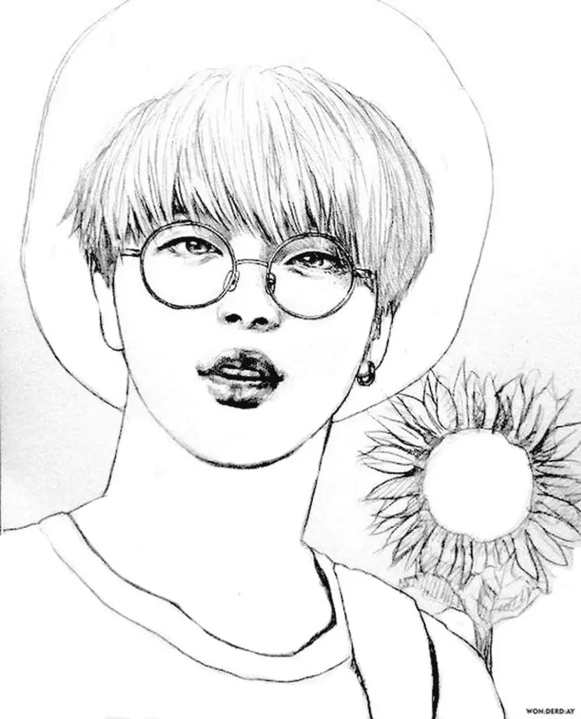 BTS Coloring Pages 67