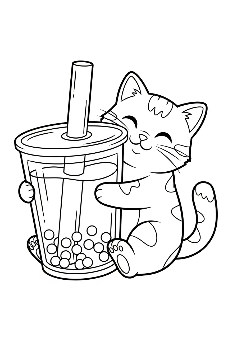 Te de burbujas Para Colorear 10