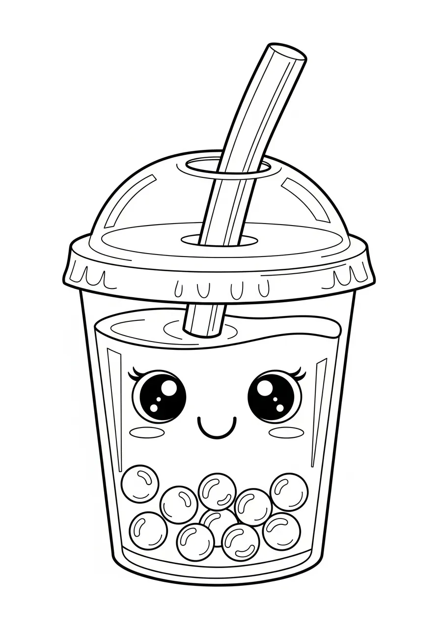 Te de burbujas Para Colorear 11