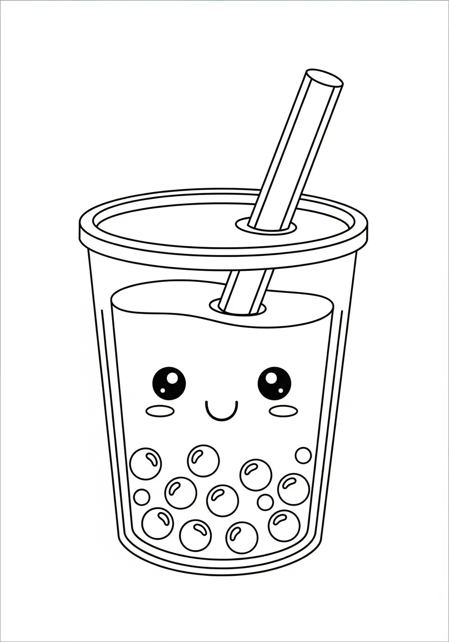 Te de burbujas Para Colorear 14