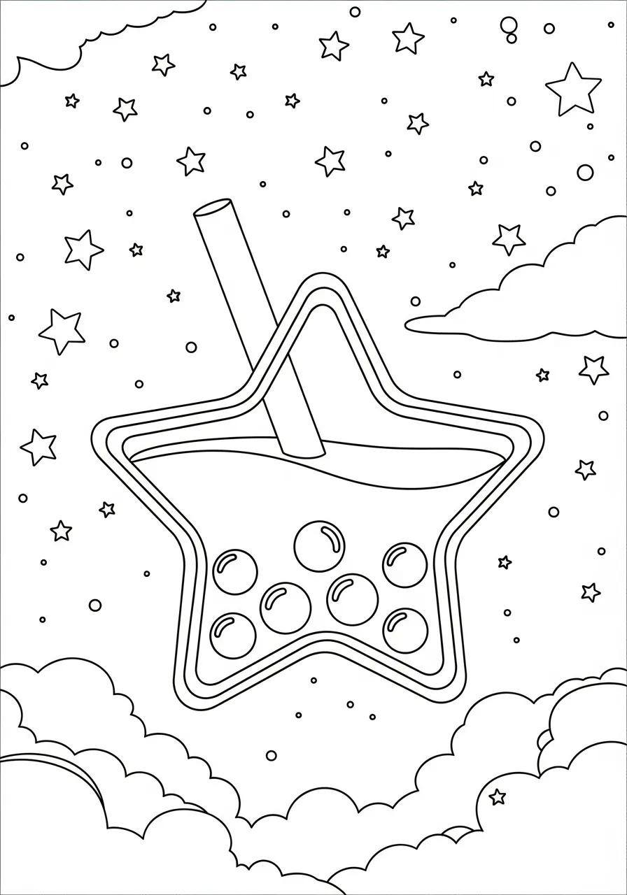 Te de burbujas Para Colorear 15