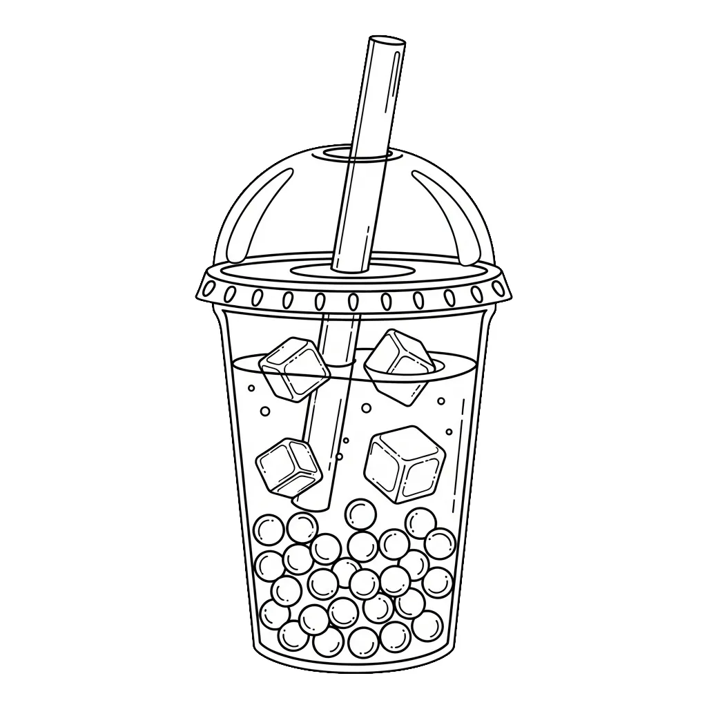 Te de burbujas Para Colorear 16