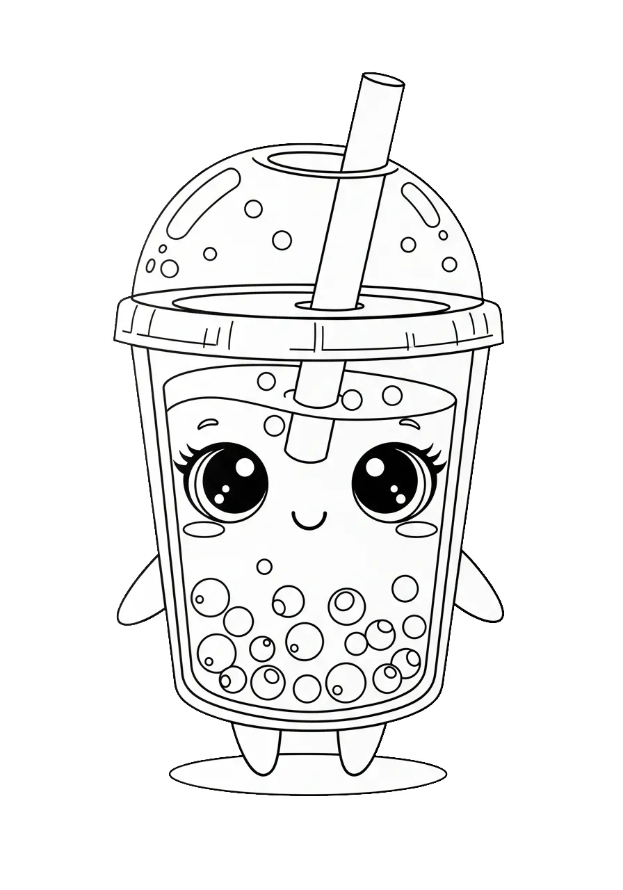 Te de burbujas Para Colorear 17