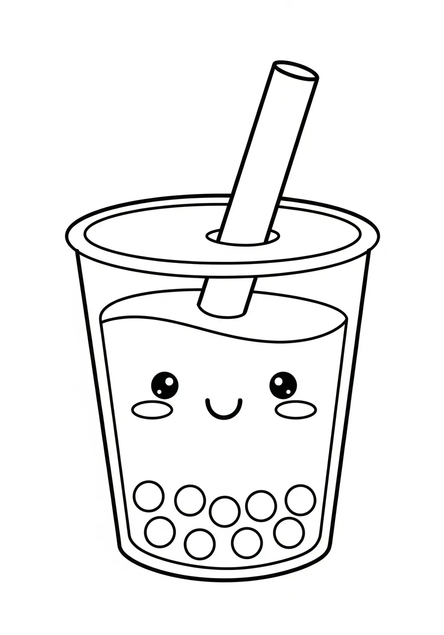 Te de burbujas Para Colorear 8