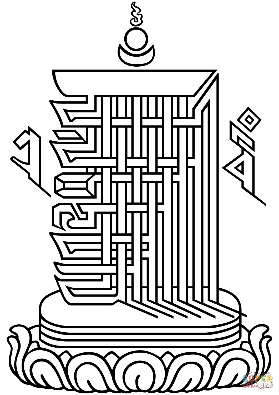 Buddhism coloring pages 27
