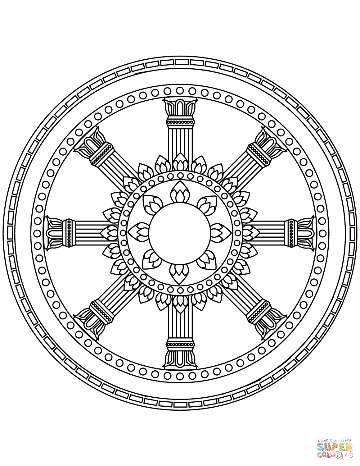 Buddhism coloring pages 42