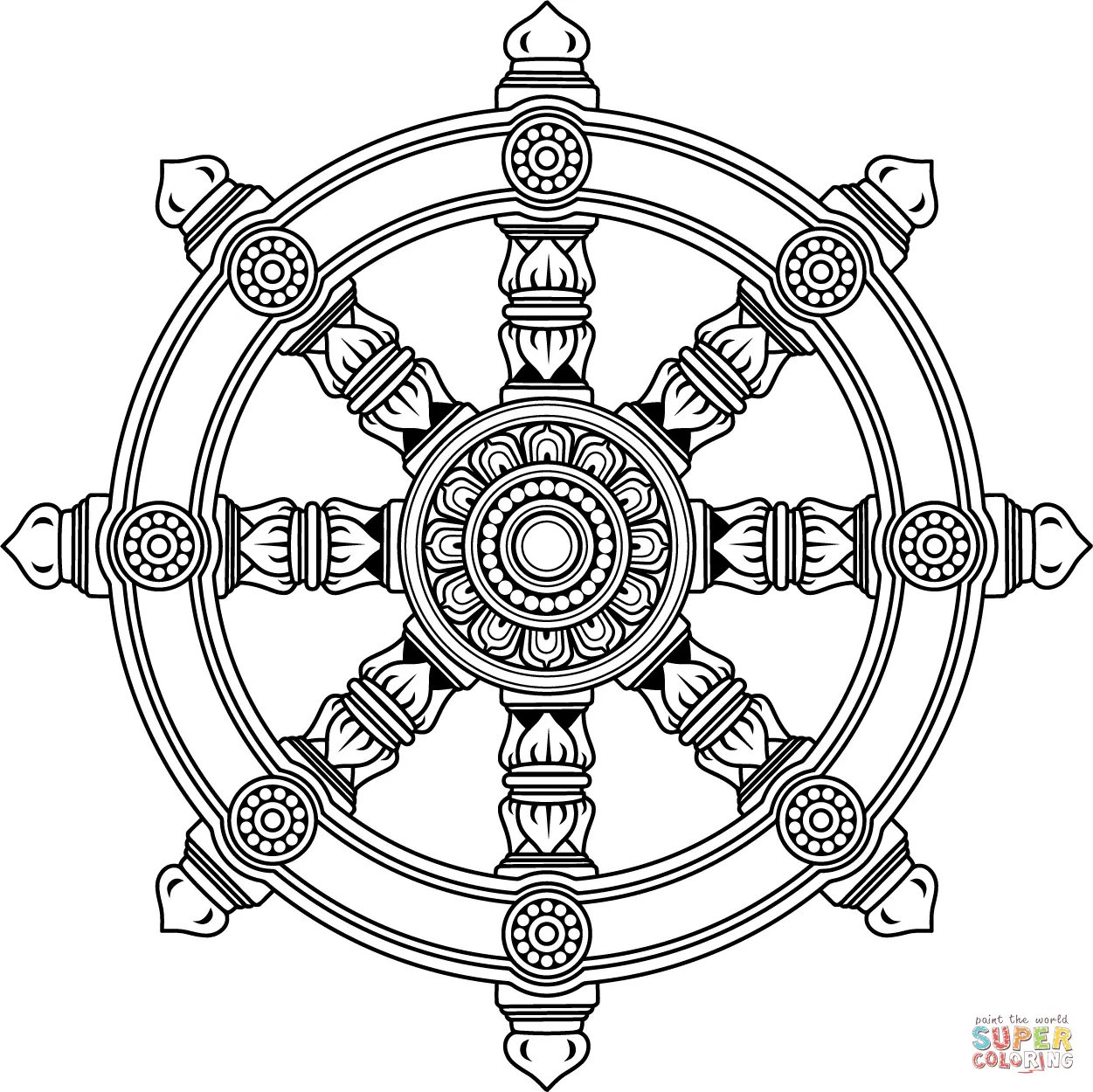 Buddhism coloring pages 5