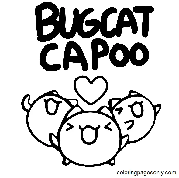 Bugcat Capoo Coloring Pages