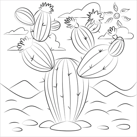 Cactus Para Colorear 39