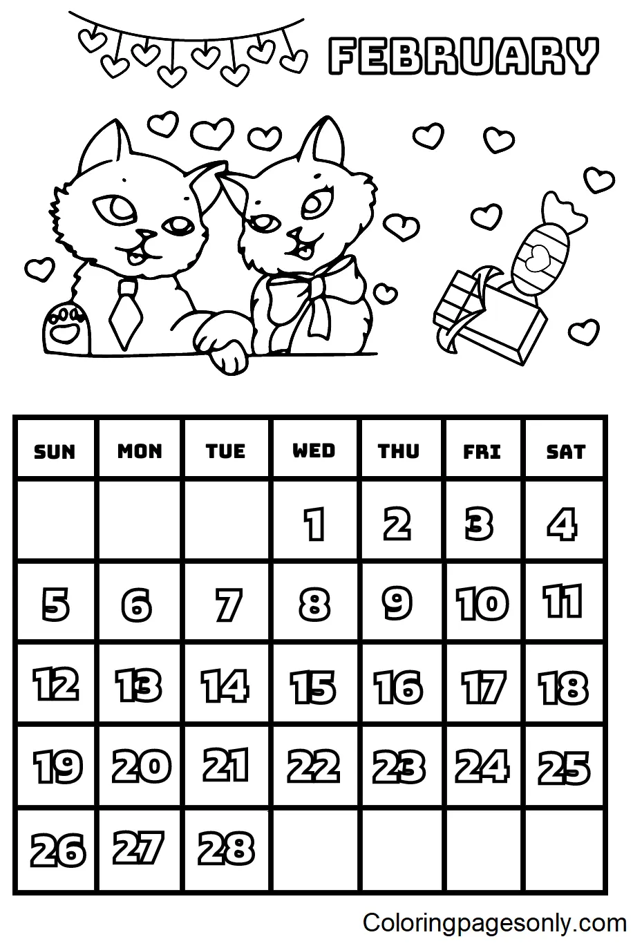 Calendario 2023 Para Colorear 4