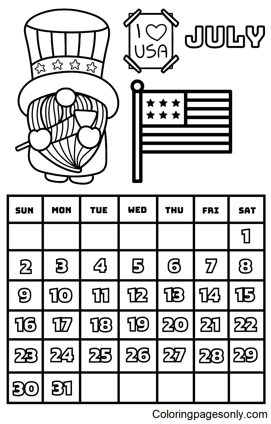 Calendario 2023 Para Colorear 9